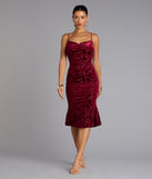 The Oh-So-Chic Floral Velvet Burnout Midi Dress is your new go-to Windsor dress—effortless, versatile, and made to update your fall style in seconds.