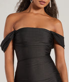 Flaunt your silhouette in the tight Exceptional Off-The-Shoulder Flared Midi Dress in black, a bodycon dress that empowers your look with bold style and effortless edge.