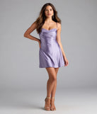 Sweet And Special Lace Trim A-Line Satin Dress