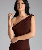 Can't Deny It One-Shoulder Bodycon Midi Dress