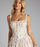 Laced Up And Lovely Floral Corset Dress