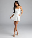 Subtle Shimmer Sequin Strappy A-Line Mini Dress