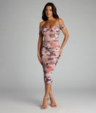 Romance Rewritten Off Shoulder Floral Midi Dress