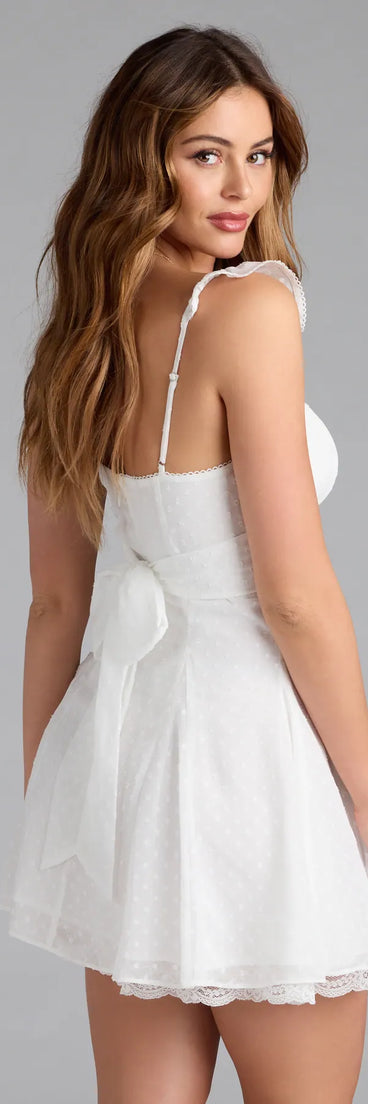 Own your moment in the Cutest Ever Flutter Sleeve Mini Dressin white, a standout 2025 Homecoming Dress that captures all the glam and energy of the night.