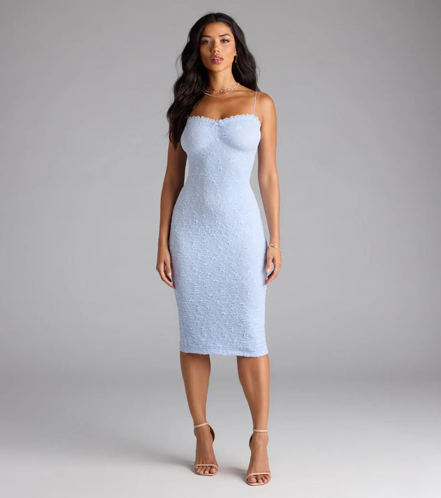 Sultry Sweet Lace Bodycon Midi Dress | Windsor Sultry Sweet Lace Bodycon Midi Dress | Windsor