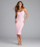 Sultry Sweet Lace Bodycon Midi Dress