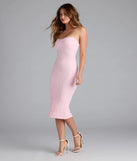 Sultry Sweet Lace Bodycon Midi Dress