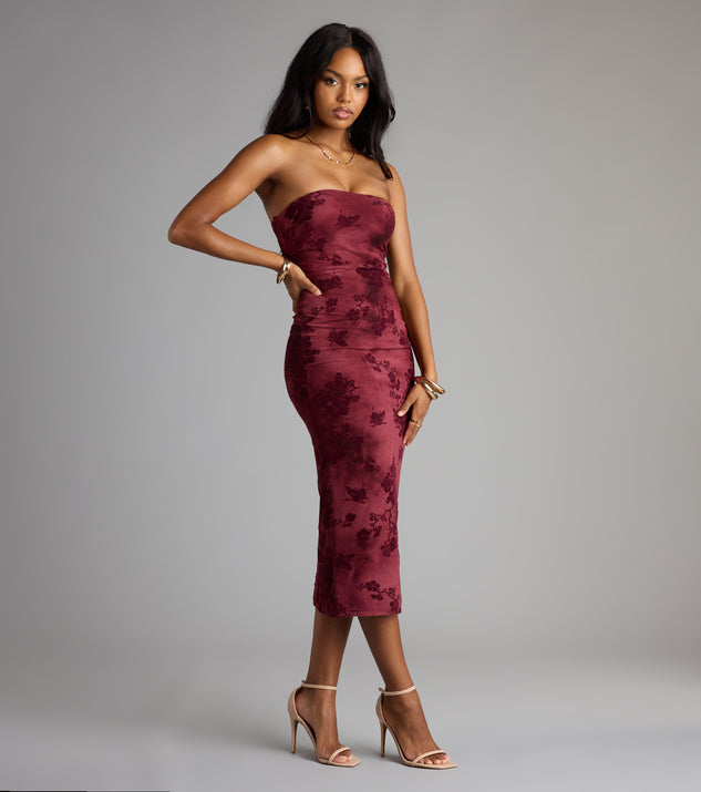 floral velvet bodycon dress Skye Floral Burnout Velvet Dress