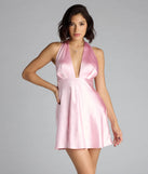 Back for More Satin A-Line Mini Dress