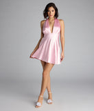 Back for More Satin A-Line Mini Dress