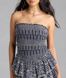 Soak up the season in the Match My Energy Eyelet Skater Dress, a navy blue sundress styled for easy days, outdoor plans, and everything in between.