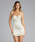 Shine with confidence, elegance, and standout style in the All In Love Sweetheart Lace Trim Satin Mini Dress—a white graduation dress designed with a fresh silhouette and the latest trends.