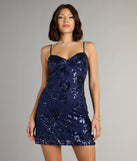 All Eyes On You Sequin Bow Mini Dress