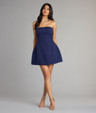 Simply Striking Crepe A-Line Mini Dress