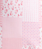So Sweet Floral And Plaid Patchwork Mini Dress