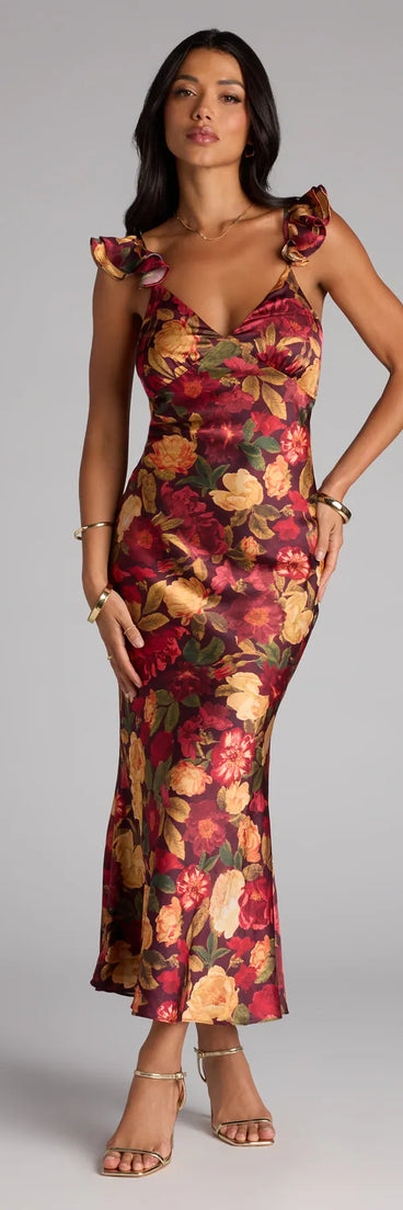 The Love in Full Bloom Floral Maxi Dress is your new go-to brown dress—effortless, versatile, and made to update your fall style in seconds.