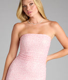 Shimmer And Shine Strapless Sequin Mini Dress