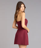 Cute Moment Strapless A-Line Crepe Mini Dress