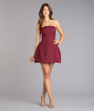 Cute Moment Strapless A-Line Crepe Mini Dress