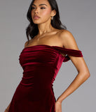 Flirty And Chic Velvet Off-The-Shoulder Mini Dress