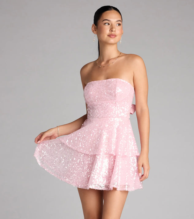 Twirl Queen Vibes Sequin Skater Dress | Windsor