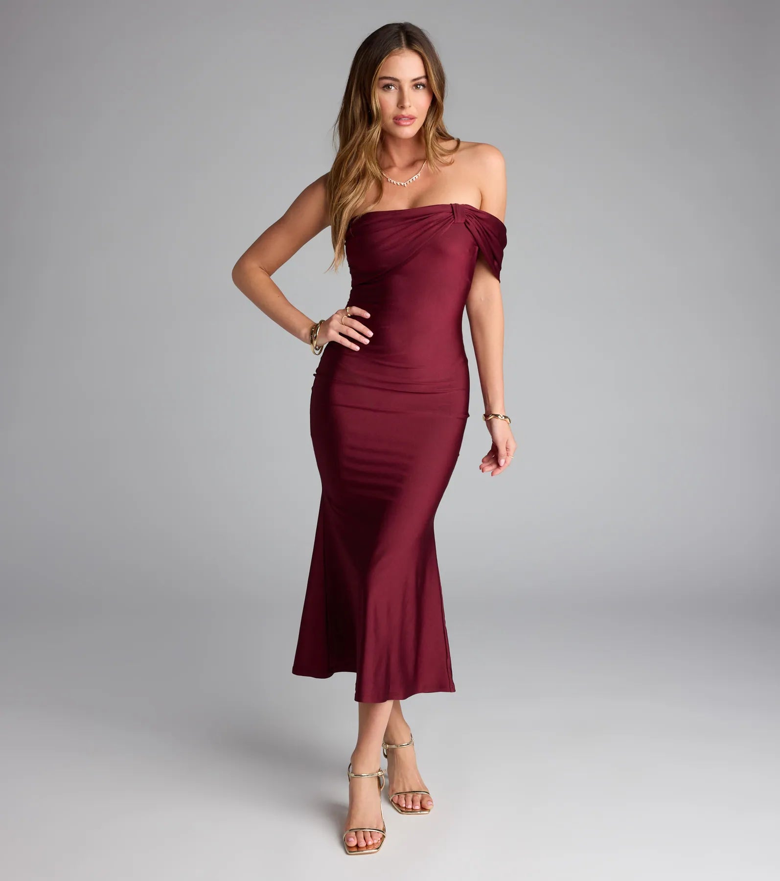 Always Chic One-Shoulder Midi Dress | Windsor