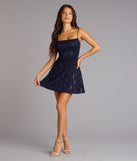 Twinkle Nights Sequin Skater Dress