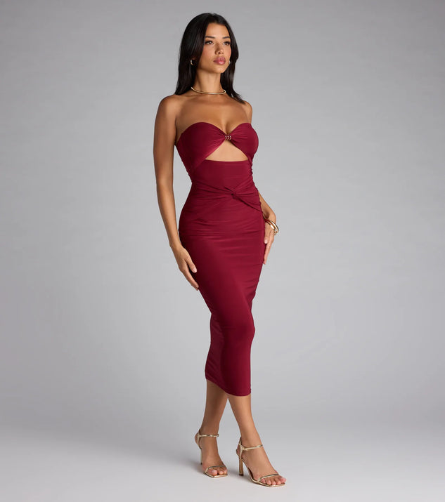Spiral Into Style Cutout Bodycon Midi Dress | Windsor