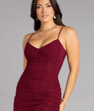 Shimmer Agenda Glitter Midi Dress