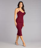 Shimmer Agenda Glitter Midi Dress