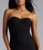 Serving Chic Vibes Strapless Bodycon Midi Dress