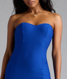 Serving Chic Vibes Strapless Bodycon Midi Dress