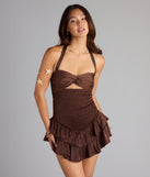 Ruffle Ready Drop Waist Skater Dress