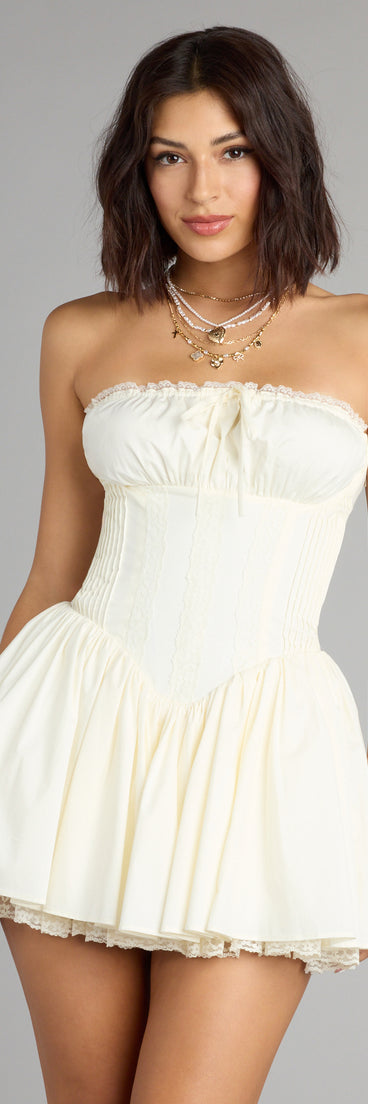 The Once Upon This Corset Skater Dress is your new go-to Windsor dress—effortless, versatile, and made to update your fall style in seconds.