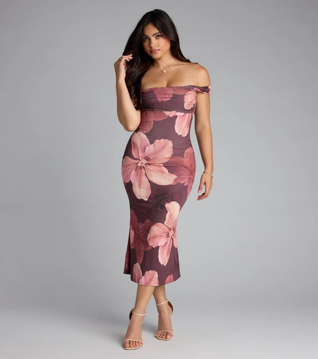 Love in Bloom Floral Off-Shoulder Dress | Windsor