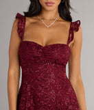 Stroll The Garden Butterfly Lace A-Line Mini Dress