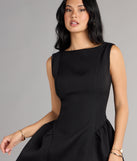 Style your seasonal looks with the Chic Sensation Low Back Crepe Skater Dress, a trend-right, fall dress designed for any plan on your calendar with new and unqiue details.