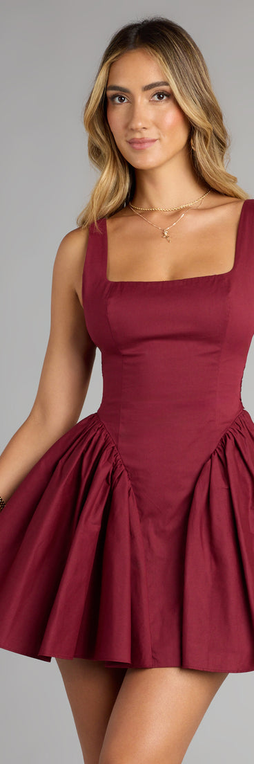 The Sugar And Spice Sleeveless Tie-Back Skater Dress is your new go-to Windsor dress—effortless, versatile, and made to update your fall style in seconds.