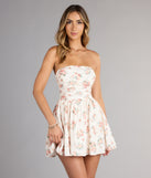 Pretty And Playful Floral Tie Back Mini Dress