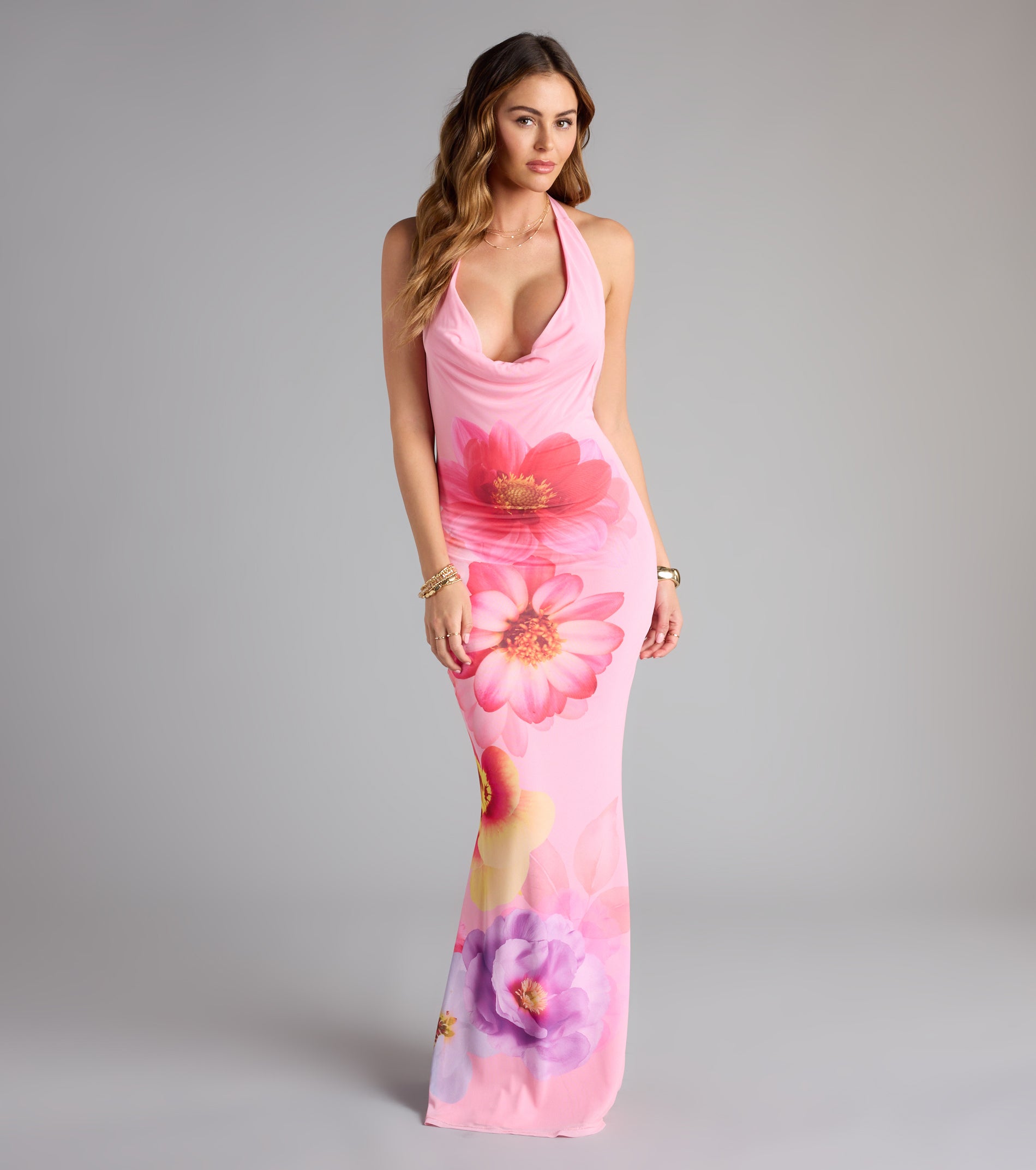 Slip Into Something Floral Mesh Maxi Dress | Windsor
