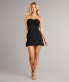 Sultry Sweet Lace Tie-Back Mini Dress