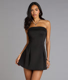 Stylish Charm Strapless Skater Dress