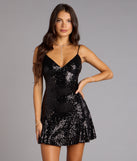 Starlight Mood Sequin Skater Dress