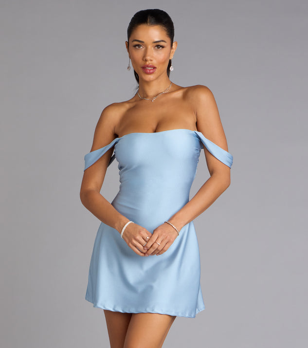 Effortless Charm Off-The-Shoulder Mini Dress | Windsor Effortless Charm Off-The-Shoulder Mini Dress | Windsor