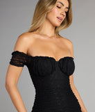 Sweet Persuasion Lace Off-The-Shoulder Mini Dress