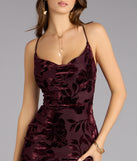Velvet Promise Floral Midi Dress