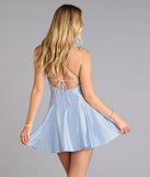 Sparkle Crush Glitter Satin Skater Dress