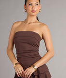 Ruffle It Up Strapless Mini Dress