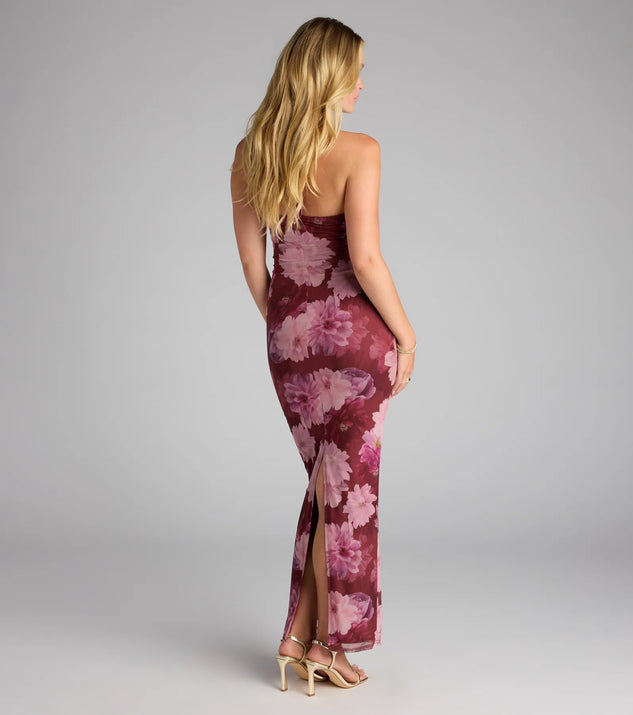 Meet Me In Floral Mesh Maxi Dress