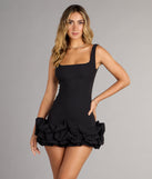 Style your seasonal looks with the Sweet Talk Ruffled Bodycon Mini Dress, a trend-right, fall dress designed for any plan on your calendar with new and unqiue details.